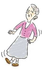 ・姿勢を保ちにくい・転びやすい