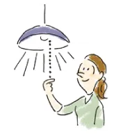 部屋を明るくする