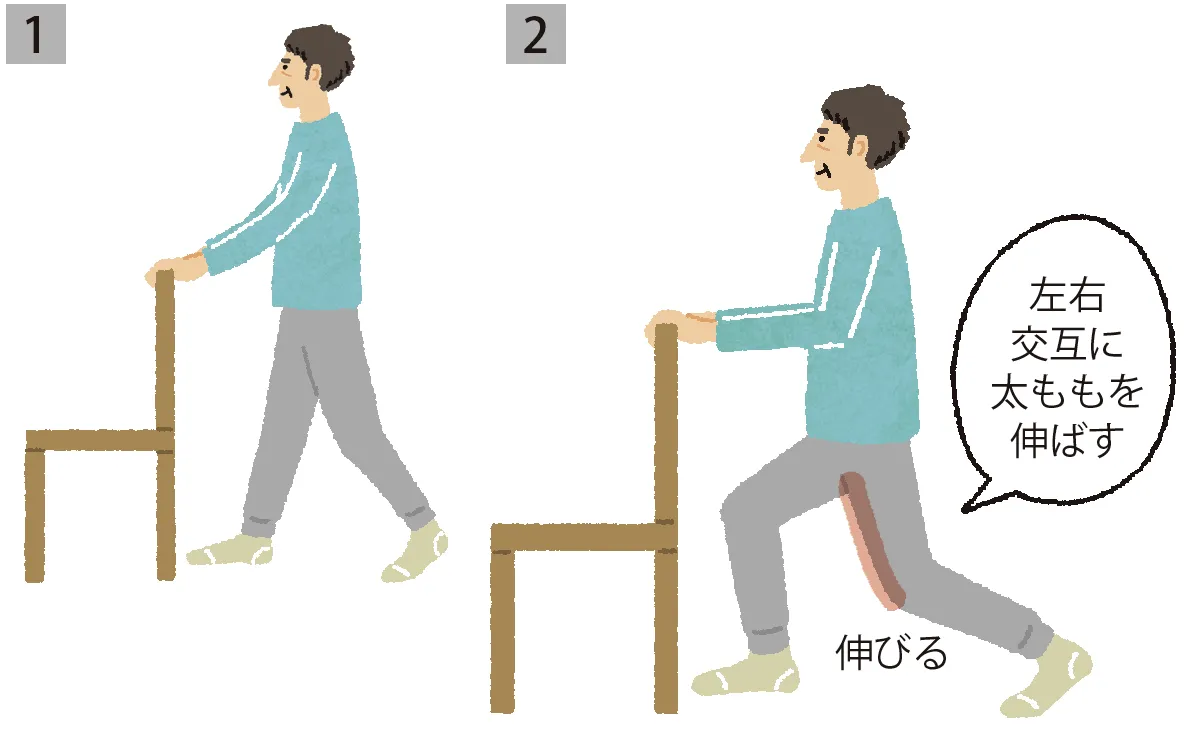 立ち仕事に備えて下半身のストレッチ