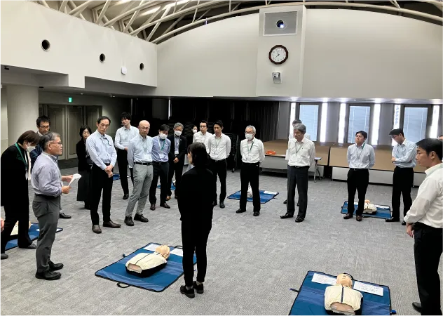 自衛消防隊訓練の様子