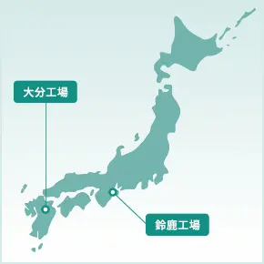 鈴鹿工場と大分工場